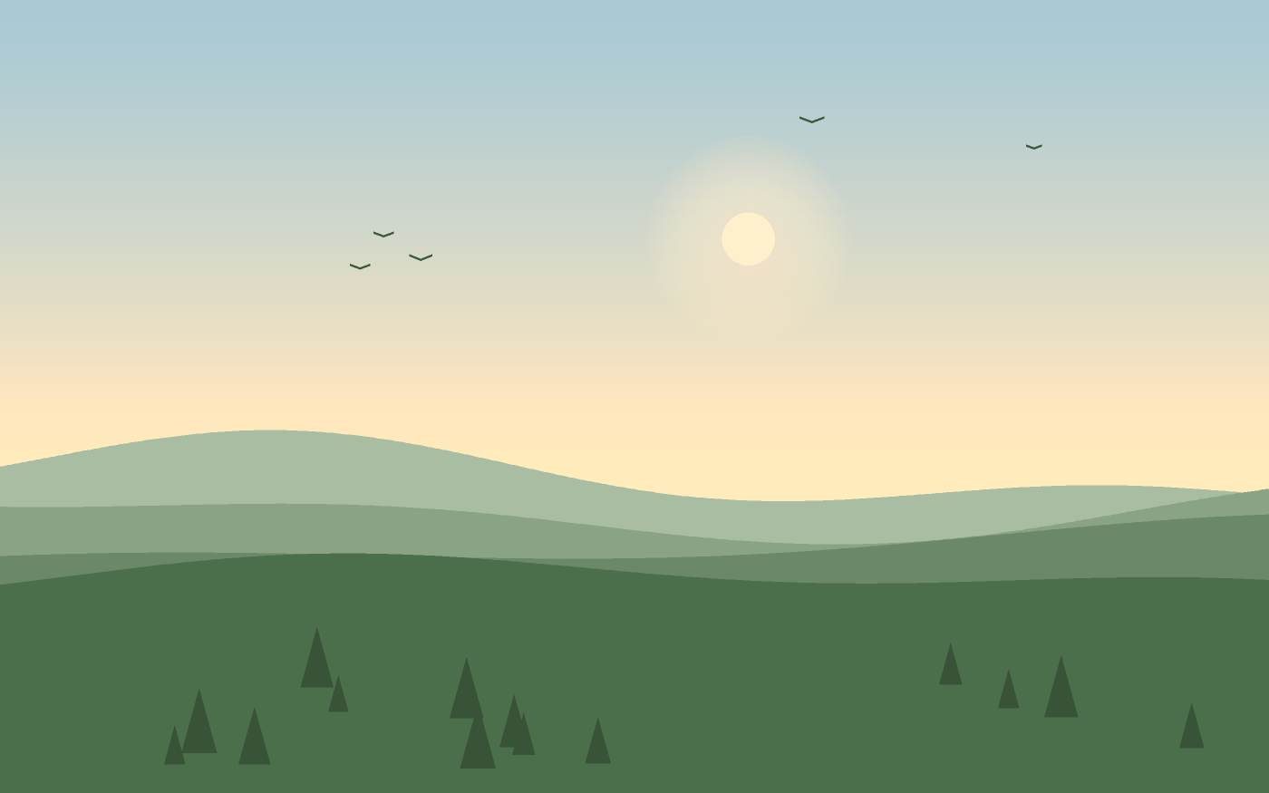 Illustrazione di un paesaggio