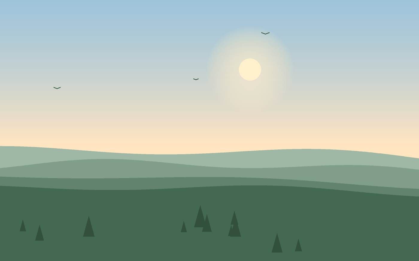 Illustrazione di un paesaggio