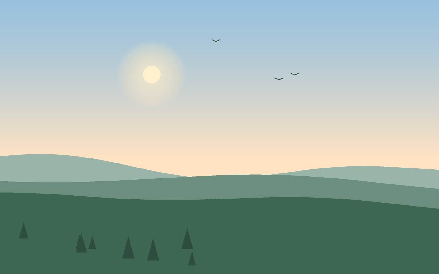 Illustrazione di un paesaggio