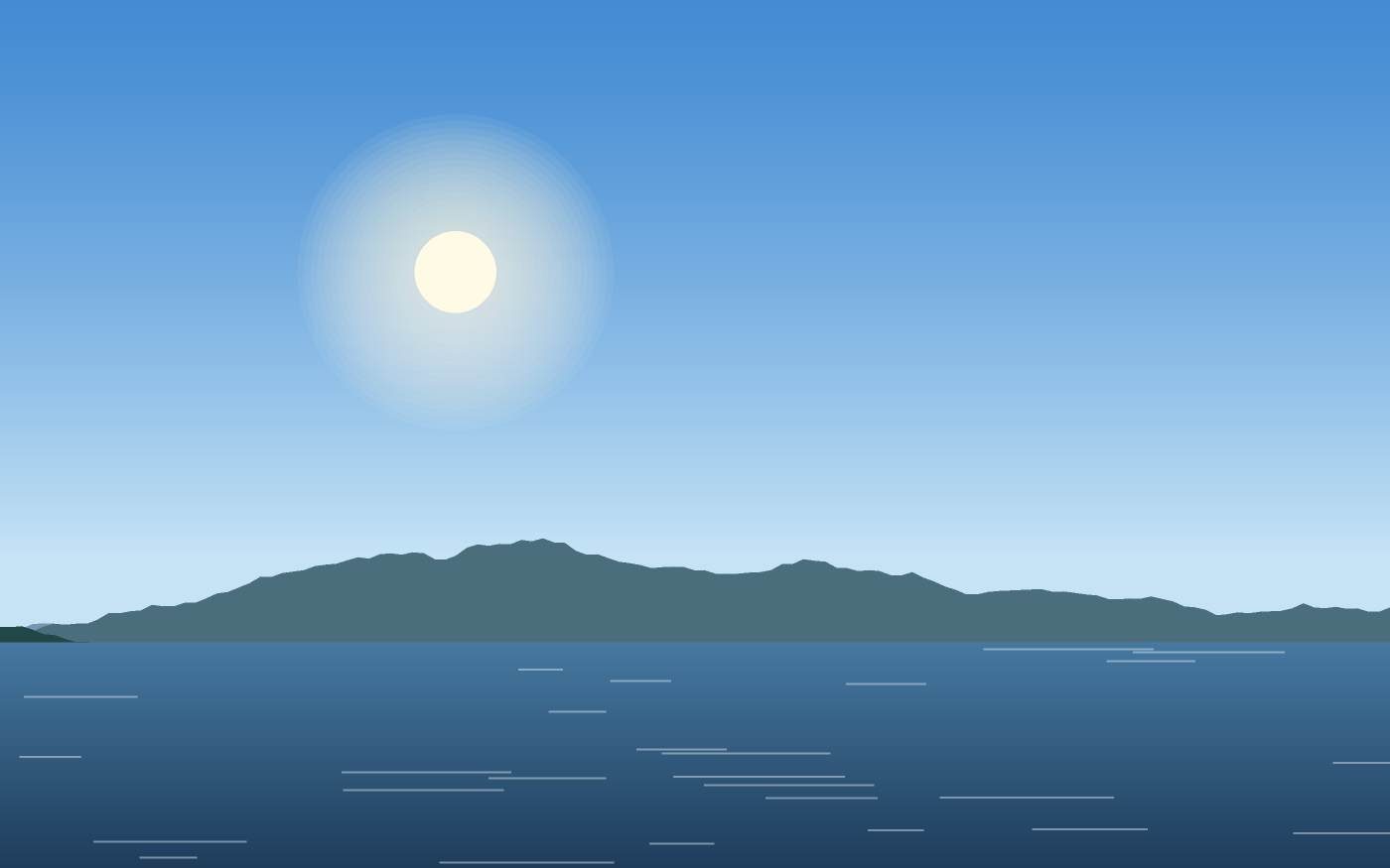 Ilustração de uma paisagem